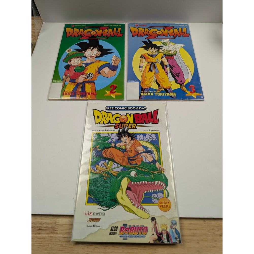 Dragon Ball #2-3 & Dragon Ball Super FCBD Comic Lot‎ Viz Media